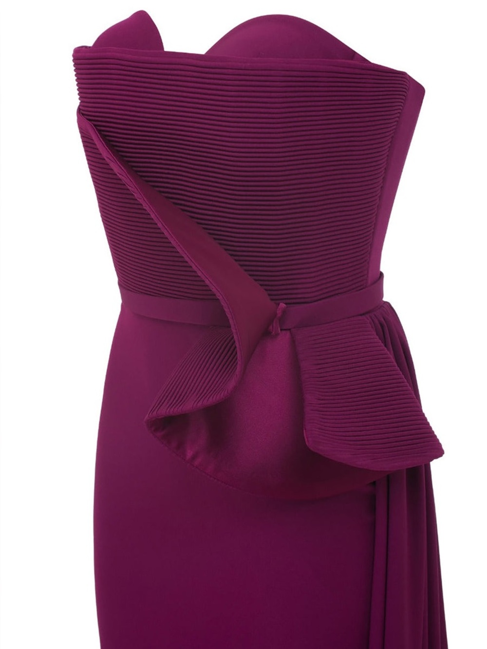 Nour Fatallah Crepe Strapless Gown